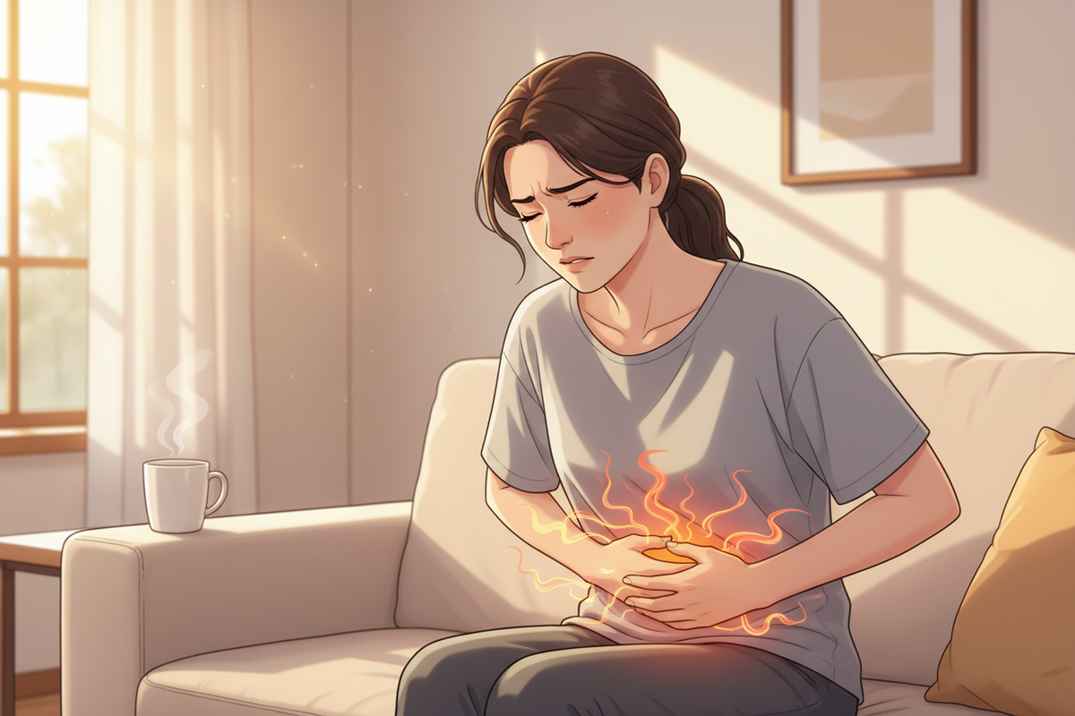 a gif of someone who is struggling with stomach acid